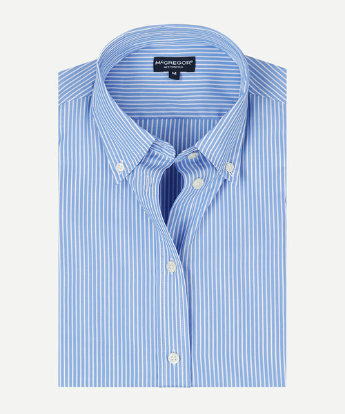 Blouse Poplin Streep | Light Blue