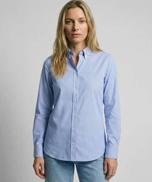 Blouse Poplin Streep | Light Blue