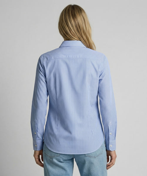 Blouse Poplin Streep | Light Blue