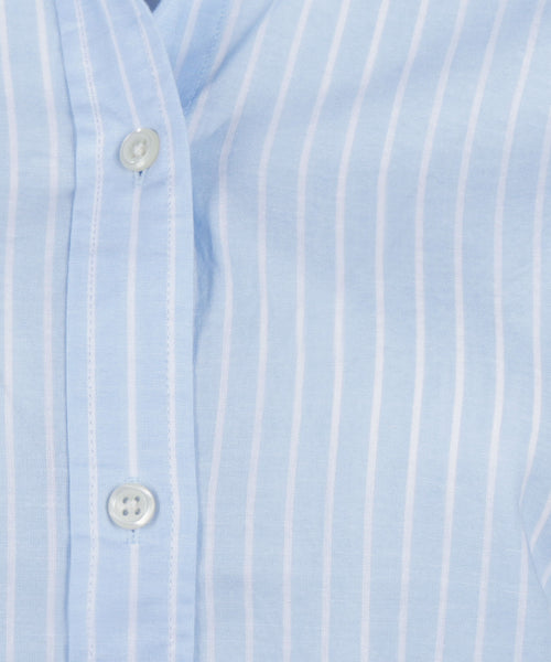 Blouse Katoen Linnen Streep | Light Blue