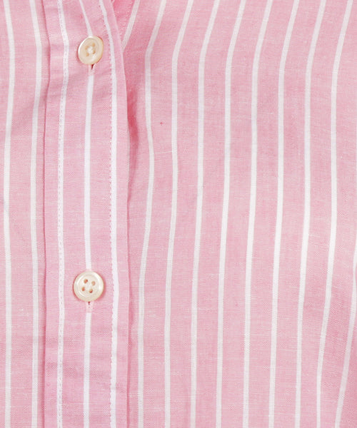 Blouse Katoen Linnen Streep | Light Pink