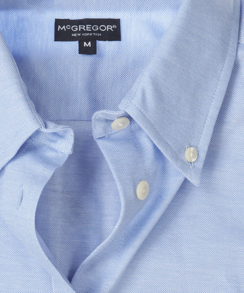 Stretch Piqué Shirt | Light Blue