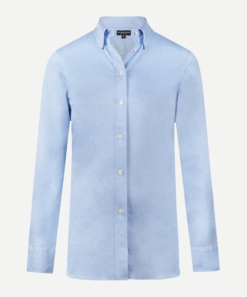 Stretch Piqué Shirt | Light Blue