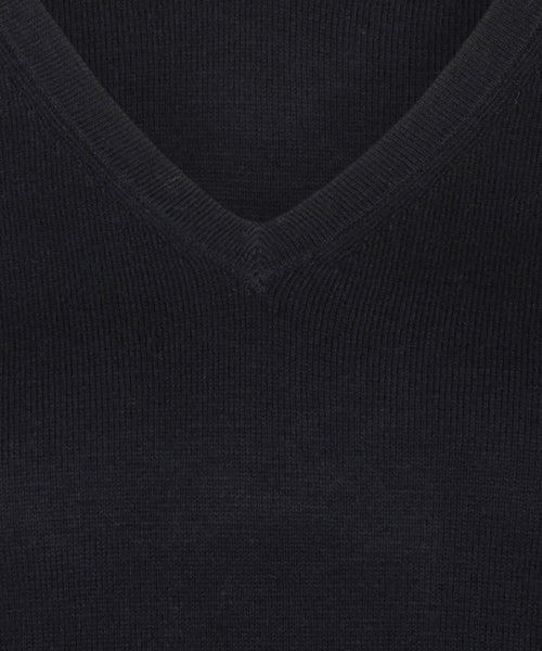 Trui Katoen-Kasjmier V-Hals | Navy