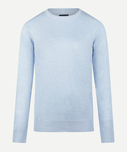Trui Katoen-Kasjmier Ronde Hals | Light Blue