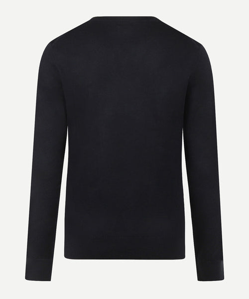 Trui Katoen-Kasjmier Ronde Hals | Navy