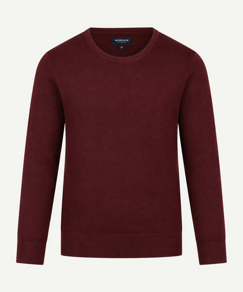 Trui Katoen-Kasjmier Ronde Hals | Burgundy
