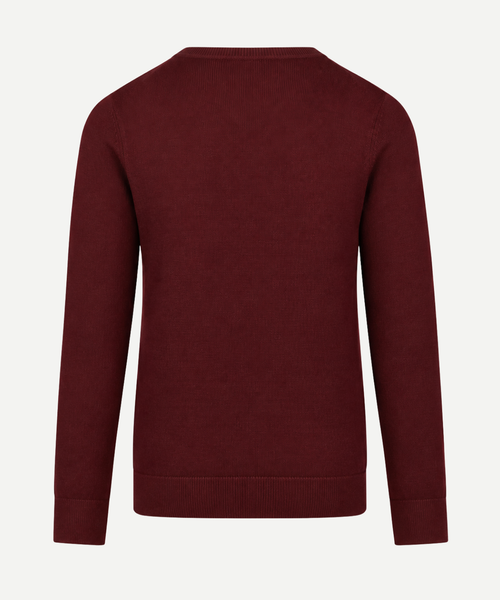 Trui Katoen-Kasjmier Ronde Hals | Burgundy