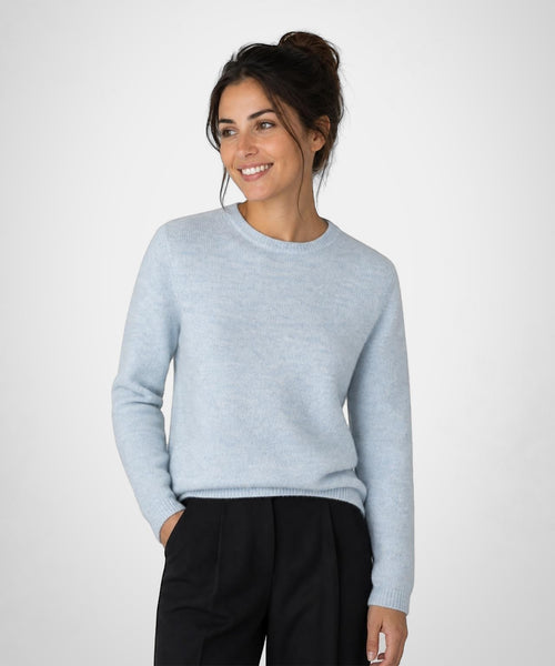 Trui Lamswol Ronde Hals | Light Blue
