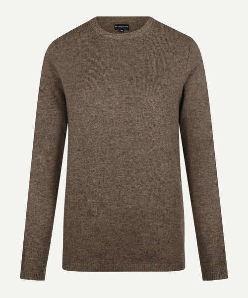 Trui Lamswol Ronde Hals | Chocolate Brown