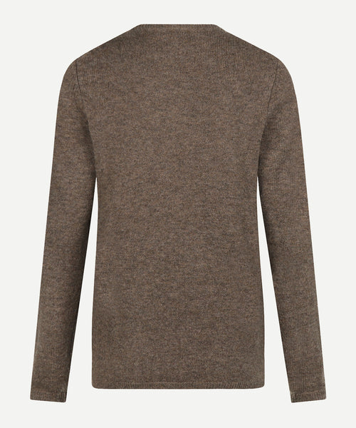 Trui Lamswol Ronde Hals | Chocolate Brown