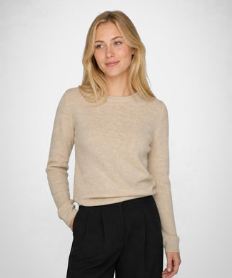 Trui Lamswol Ronde Hals | Stone