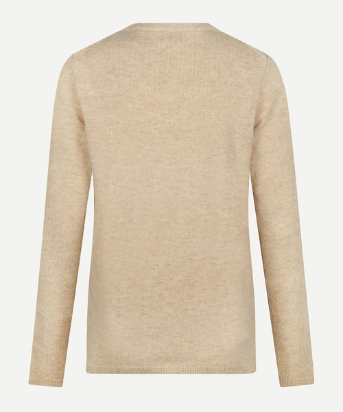 Trui Lamswol Ronde Hals | Stone