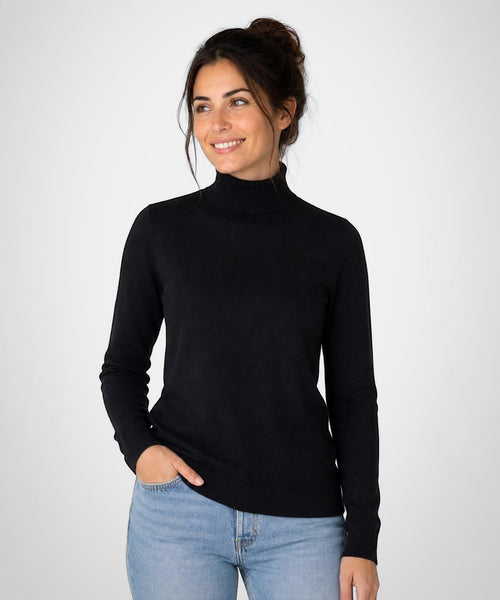 Trui Katoen-Kasjmier Col | Navy