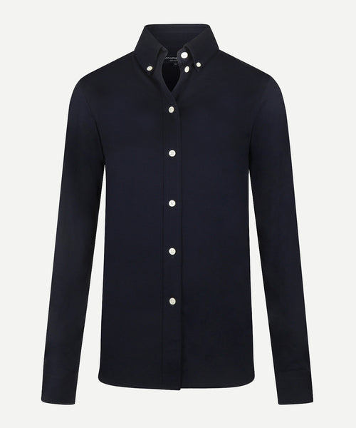 Blouse Stretch Piqué | Navy