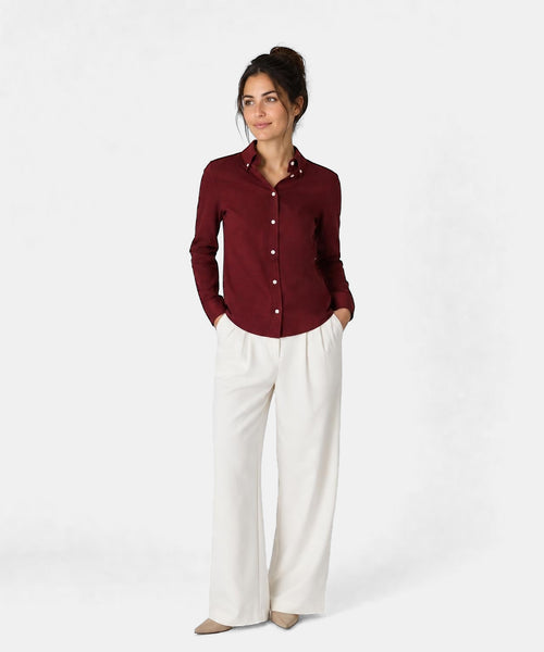 Blouse Stretch Piqué | Burgundy