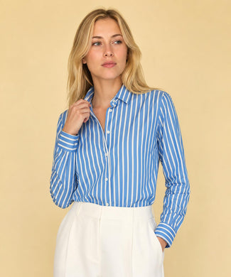 Blouse Poplin Streep | Chambray